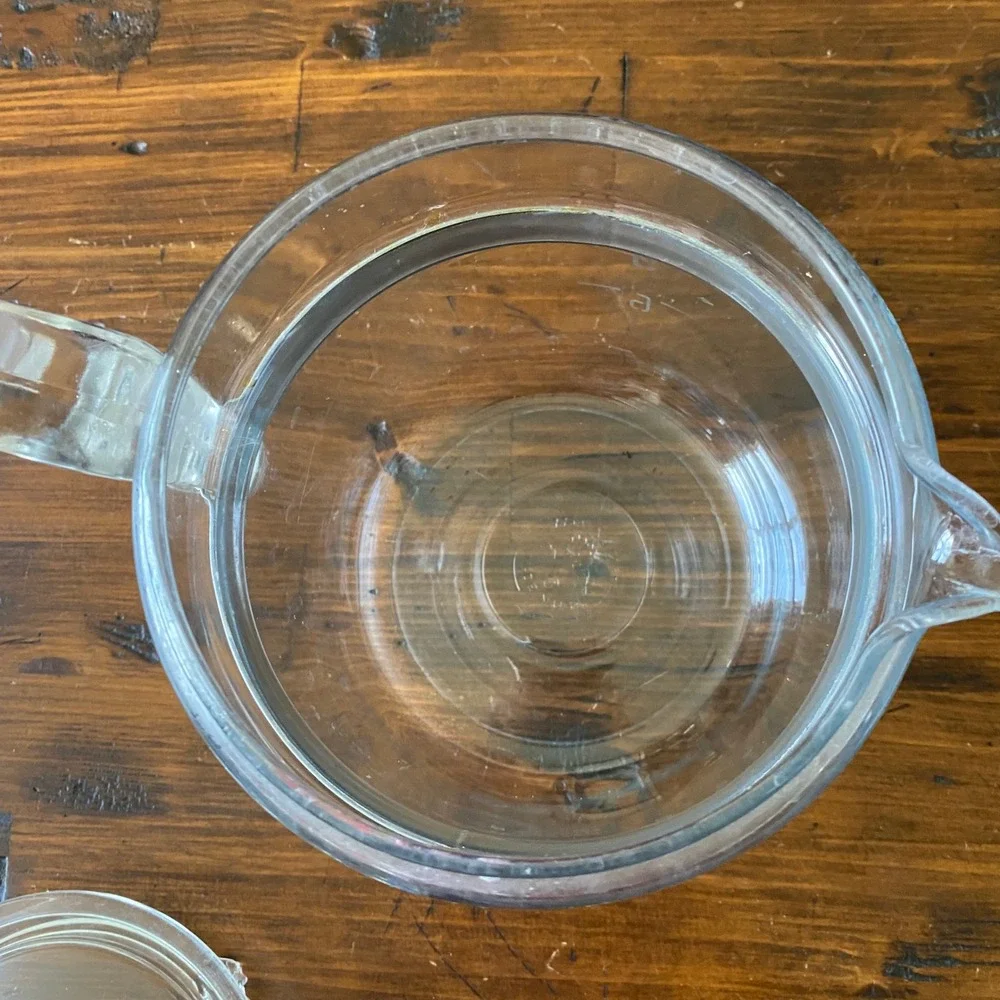 Vintage Pyrex Flame Ware 9 Cup Glass Coffee Percolator Pot Lid Clear Stainless *